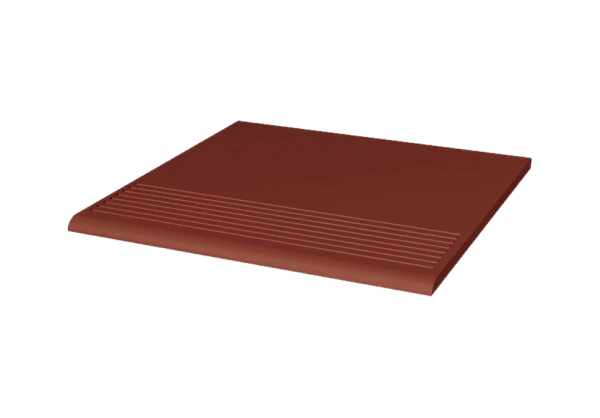 Клинкерная ступень с насечками Paradyz Natural Rosa, 300x300x8,5 мм