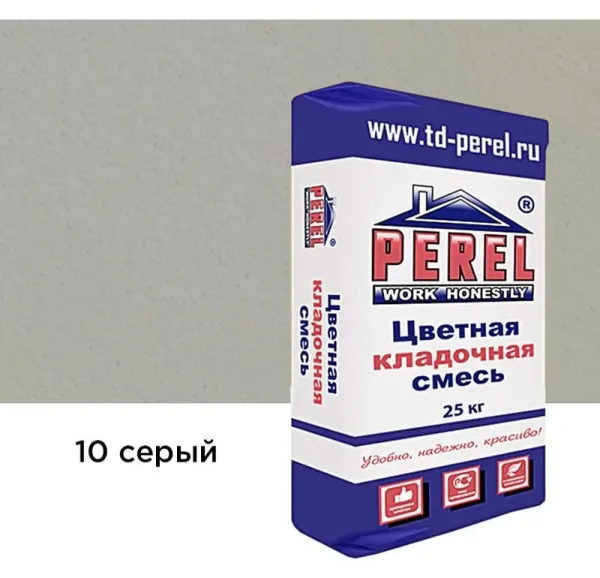 Цветной кладочный раствор Perel NL 0110 серый, 25 кг