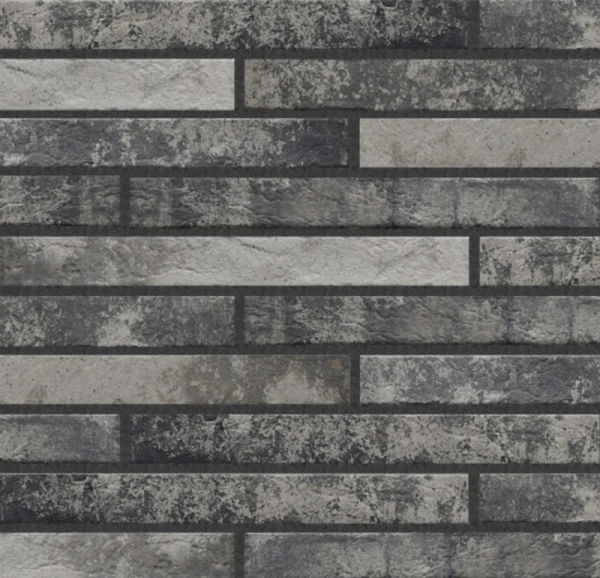Ригельная плитка под кирпич Rondine Harlem Dark Grey, 450x48x9,5 мм
