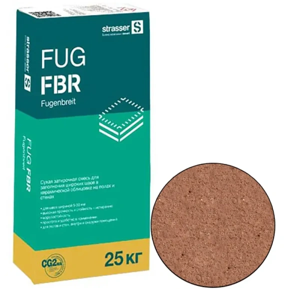 FUG FBR rb Quick-mix Сухая затирочная смесь для заполнения широких швов (5-30 мм), красно-коричневы