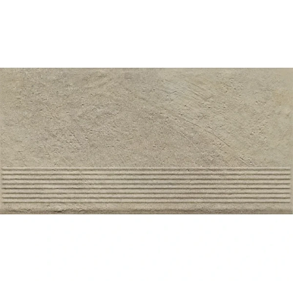 Клинкерная ступень с насечками Paradyz Eremite Crema, 600x300x8,5 мм