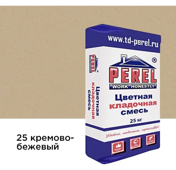 Цветной кладочный раствор Perel NL 0125 кремово-бежевый, 25 кг