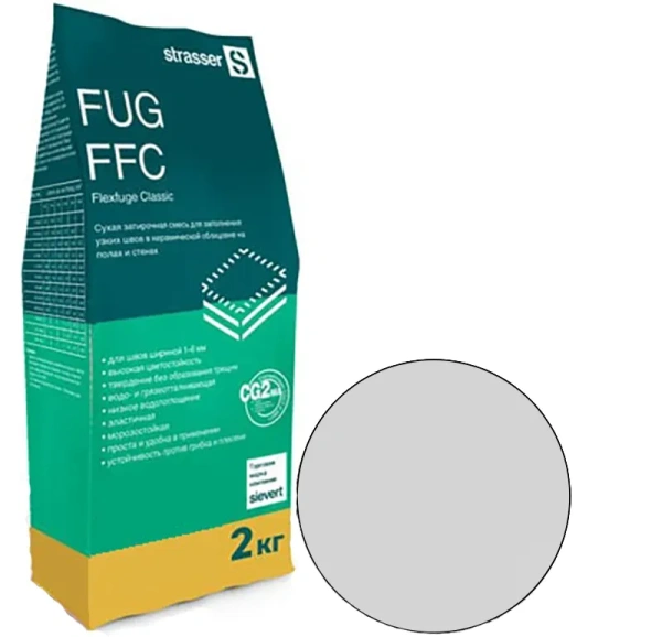 FUG FFC 01 Quick-mix Сухая затирочная смесь для узких швов 1-6 мм, платиновый-серый