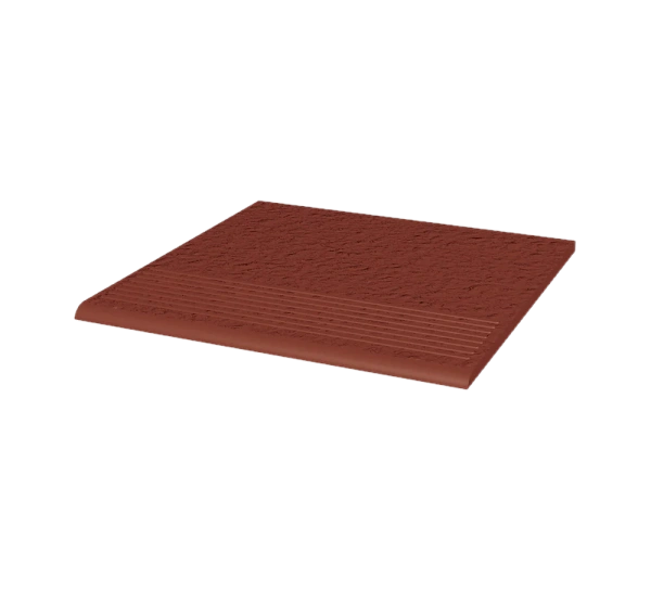 Клинкерная ступень с насечками Paradyz Natural Rosa Duro, 300x300x8,5 мм