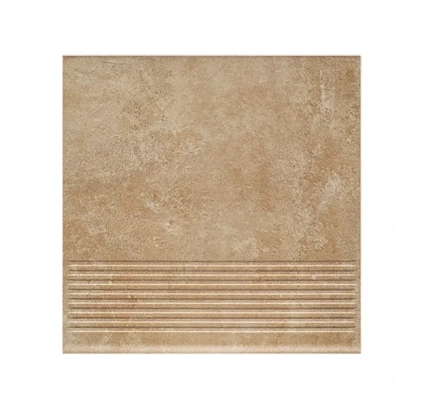 Клинкерная ступень с насечками Paradyz Ilario Beige, 300x300x8,5 мм