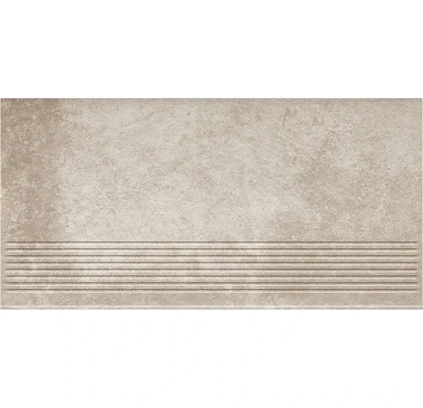 Клинкерная ступень с насечками Paradyz Viano Beige, 600x300x8,5 мм