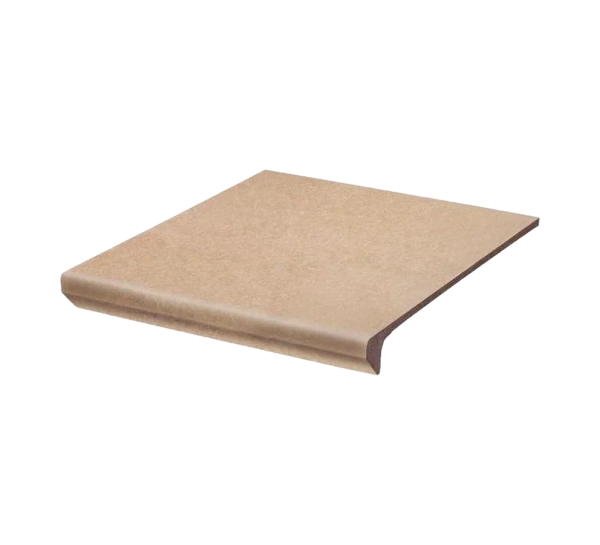 Клинкерная ступень с капиносом Paradyz Mattone Sabbia Beige, 300x330x11 мм