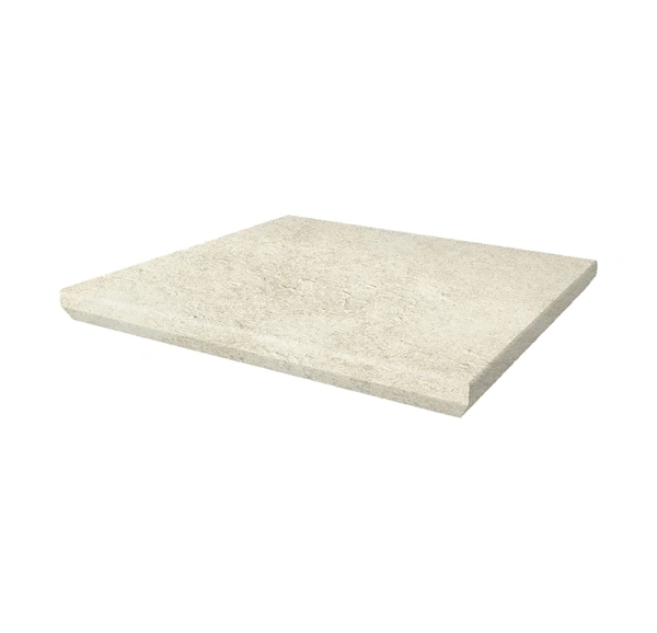 Угловая клинкерная ступень с капиносом Paradyz Scandiano Beige, 330x330x11 мм