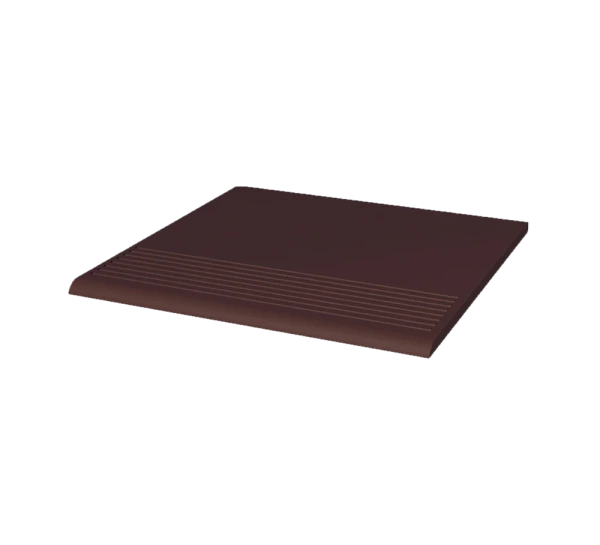 Клинкерная ступень с насечками Paradyz Natural Brown, 300x300x8,5 мм