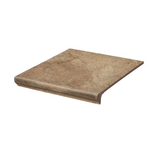 Клинкерная ступень с капиносом Paradyz Mattone Pietra Beige, 300x330x11 мм
