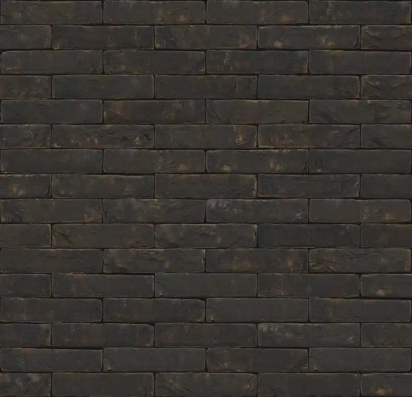 Плитка под кирпич ручной формовки Nelissen Zwart Mangaan, 215x20x65 мм