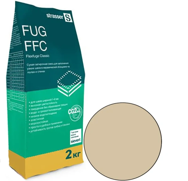 FUG FFC 19 Quick-mix Сухая затирочная смесь для узких швов 1-6 мм, песочный