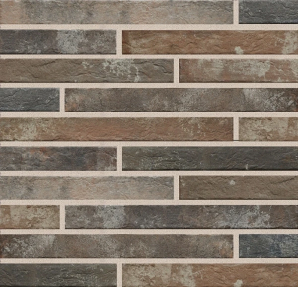 Ригельная плитка под кирпич Rondine Harlem Multicolor, 450x48x9,5 мм