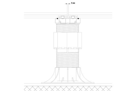 Стыковочная алюминиевая лага HILST 100x20x4000 мм