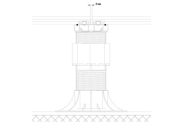 Стыковочная алюминиевая лага HILST 100x20x4000 мм