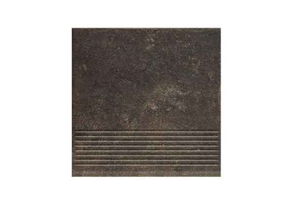Клинкерная ступень с насечками Paradyz Scandiano Brown, 300x300x8,5 мм