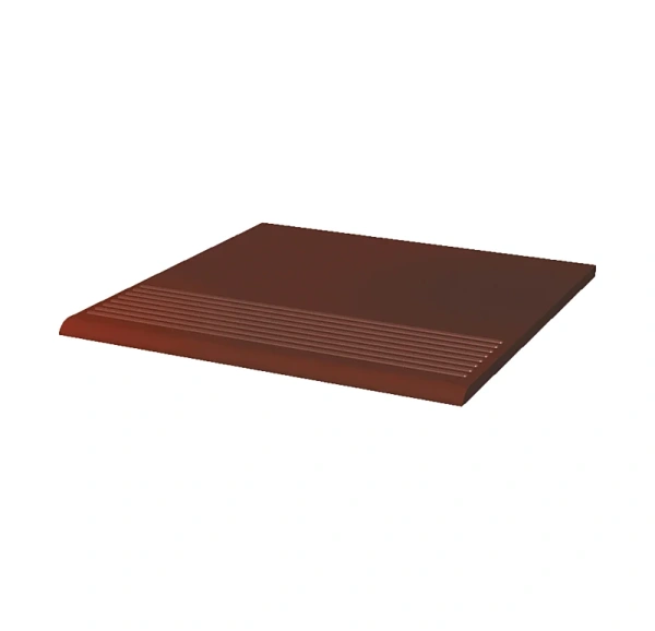 Клинкерная ступень с насечками Paradyz Cloud Brown, 300x300x8,5 мм