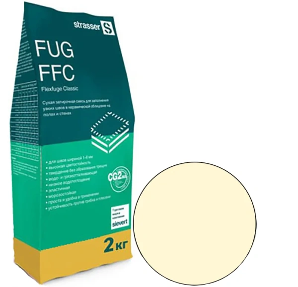 FUG FFC 05 Quick-mix Сухая затирочная смесь для узких швов 1-6 мм, светло-жёлтый
