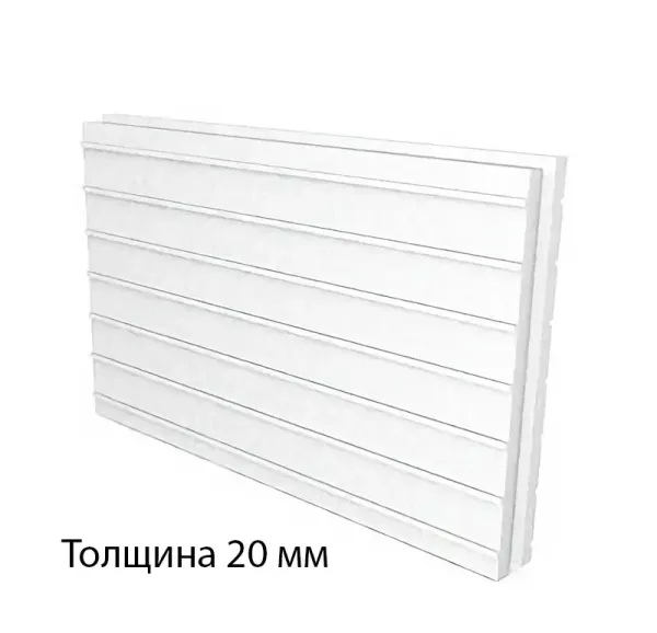 Панель утепленная с направляющими ФинТерм Эко 20 мм, 1000x540x20 мм