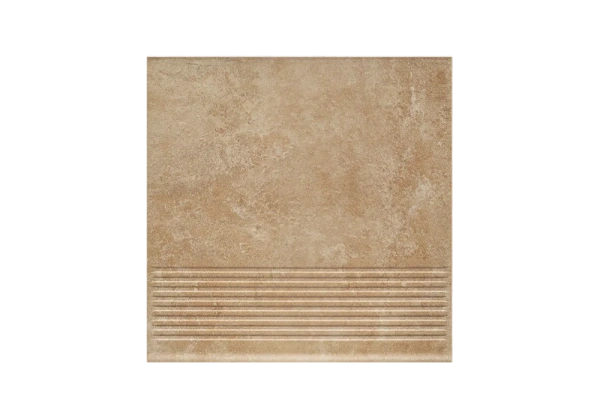 Клинкерная ступень с насечками Paradyz Ilario Beige, 300x300x8,5 мм