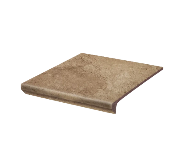 Клинкерная ступень с капиносом Paradyz Mattone Pietra Beige, 300x330x11 мм