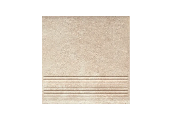 Клинкерная ступень с насечками Paradyz Scandiano Beige, 300x300x8,5 мм