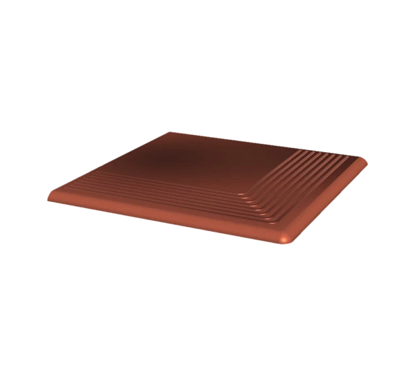 Угловая клинкерная ступень с насечками Paradyz Cloud Rosa