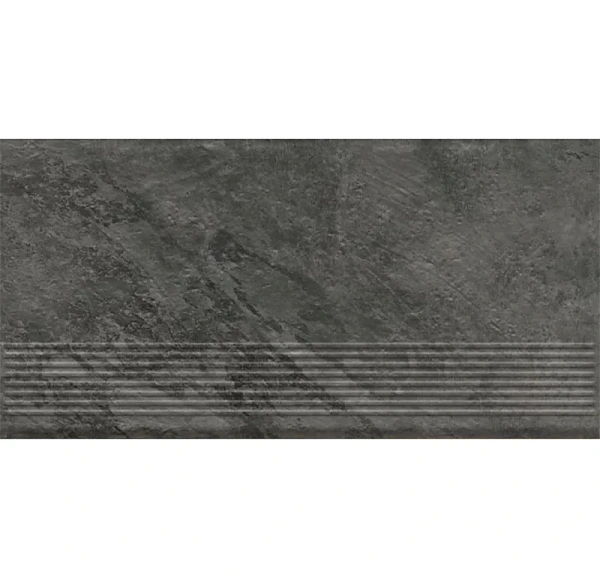 Клинкерная ступень с насечками Paradyz Ardis Dark, 600x300x8,5 мм