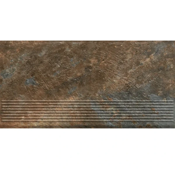 Клинкерная ступень с насечками Paradyz Ardis Rust, 600x300x8,5 мм