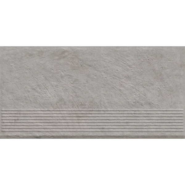 Клинкерная ступень с насечками Paradyz Carrizo Grey, 600x300x8,5 мм