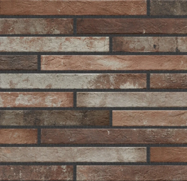 Ригельная плитка под кирпич Rondine Harlem Red, 450x48x9,5 мм