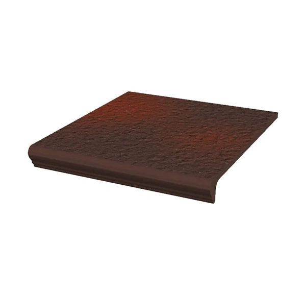 Клинкерная ступень с капиносом Paradyz Cloud Brown Duro, 300x330x11 мм