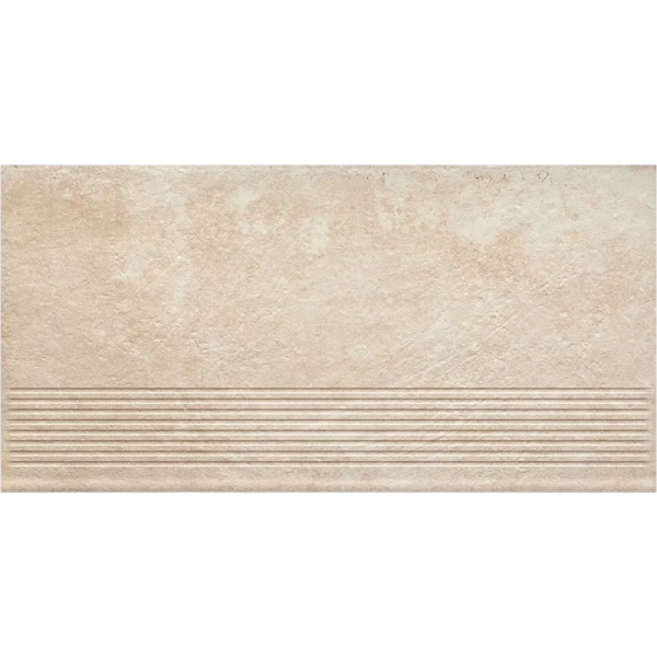 Клинкерная ступень с насечками Paradyz Scandiano Beige, 600x300x8,5 мм