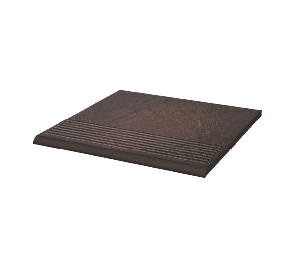 Клинкерная ступень с насечками Paradyz Semir Rosa, 300x300x8,5 мм