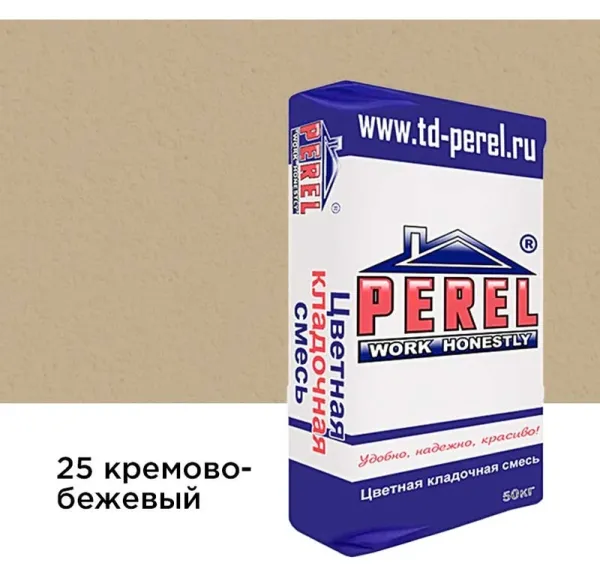 Цветной кладочный раствор Perel SL 0025 кремово-бежевый, 50 кг