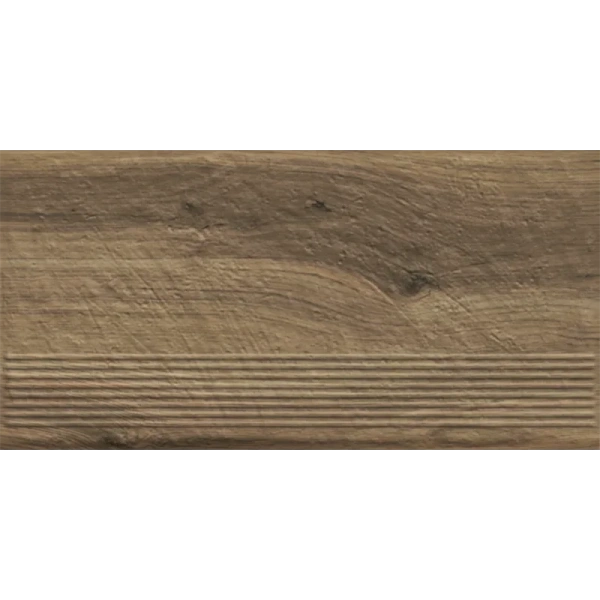 Клинкерная ступень с насечками Paradyz Carrizo Wood, 600x300x8,5 мм