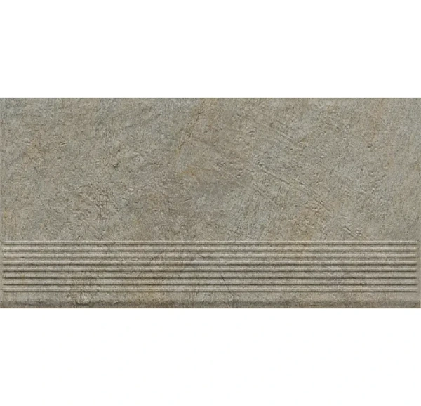 Клинкерная ступень с насечками Paradyz Eremite Taupe, 600x300x8,5 мм