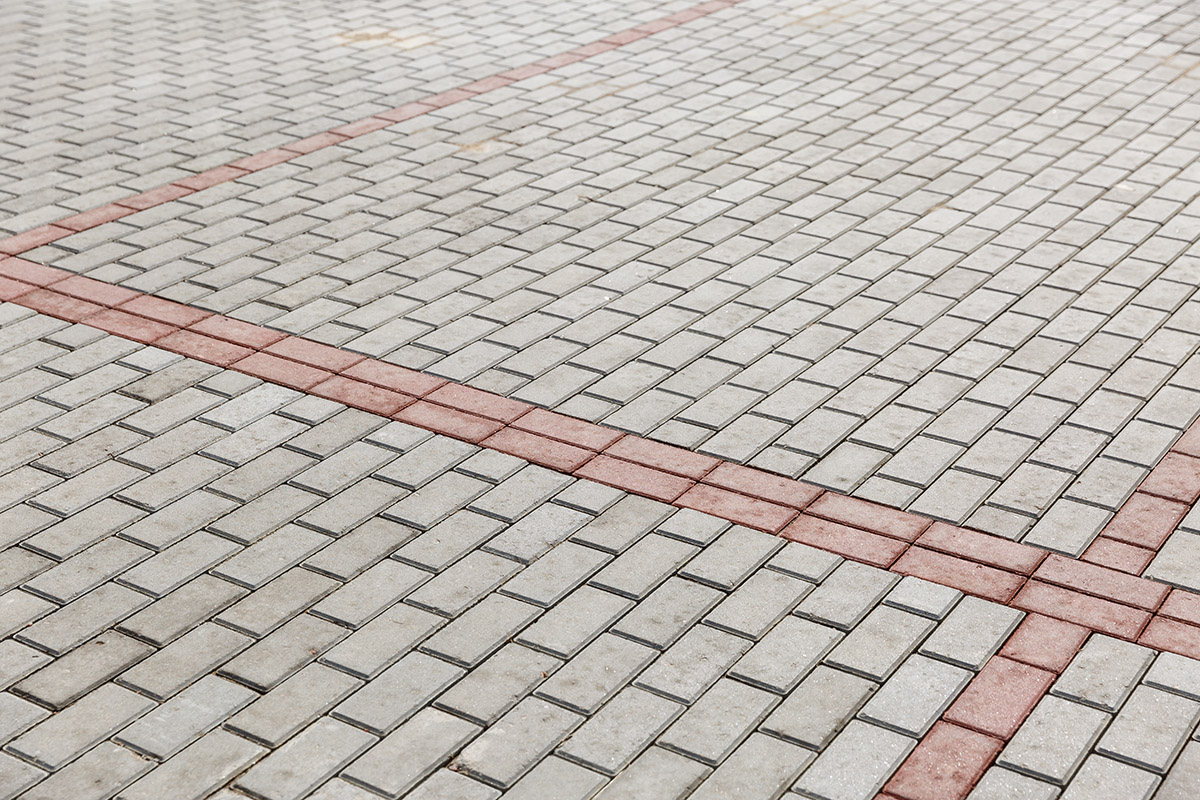 Тротуарная плитка «Брусчатка» серая, 200х100х60 мм