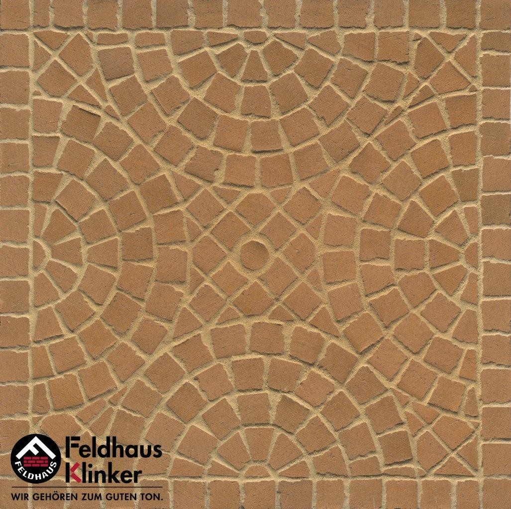 Тротуарная клинкерная мозаика Feldhaus Klinker M203 DF areno trigo