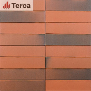 Кирпич облицовочный керамический пустотелый Terca Red flame редуцированный гладкий
