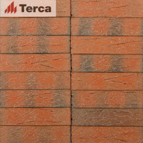 Кирпич облицовочный керамический пустотелый Terca Red flame F2F редуцированный с песком