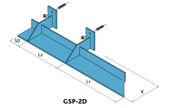 Навесная консоль угловая BAUT GSP-2D правая для кирпичных перемычек 